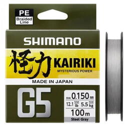 SHIMANO FIR TEXTIL KAIRIKI G5 STEEL GREY 150MX018MMX8,0KG