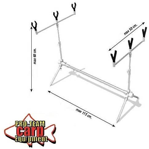 LINEAEFFE ROD-POD CRAP ALUMINIU 3 POSTURI.