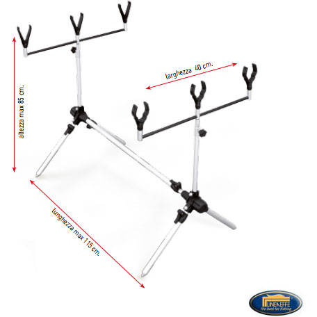 LINEAEFFE ROD-POD CRAP ALUMINIU 3POSTURI