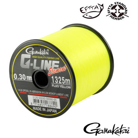 GAMAKATSU FIR G-LINE ELEMENT YELLOW 026MM.4,80KG.1820M