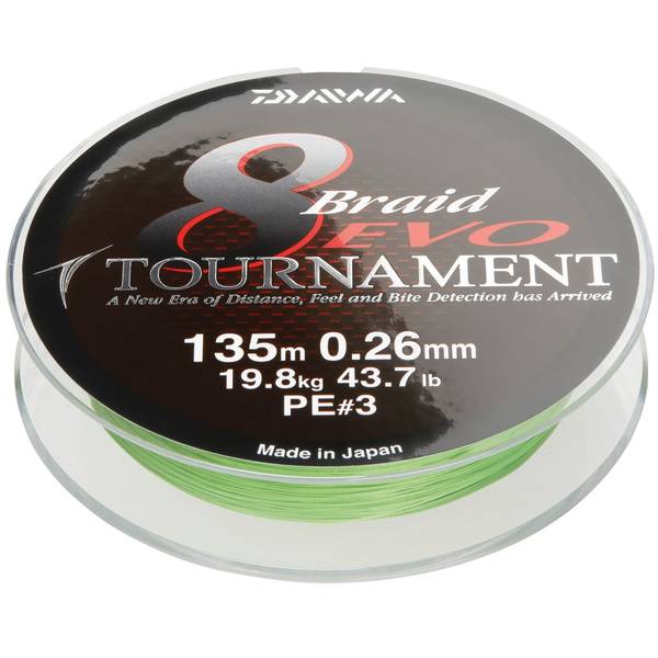 XX FIR DAIWA TOURNAMENT X8 EVO CHART 010MM/6,7KG/135M