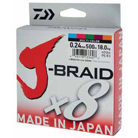 DAIWA J-BRAID X8 MULTICOLOR 006MM/4KG/150M