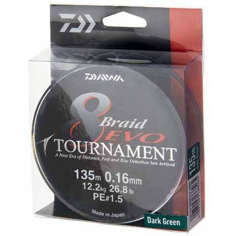 XX FIR DAIWA TOURNAMENT X8 EVO DARK GREEN 018MM/15,8KG/300M