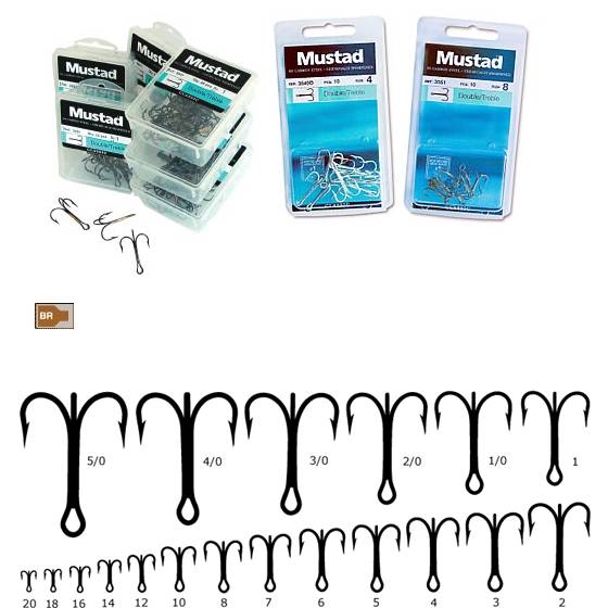 MUSTAD ANCORA TRIPLA BRONZ .