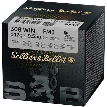 SELLIER & BELLOT 308 WIN / FMJ / 9,5G 50BUC/BOX