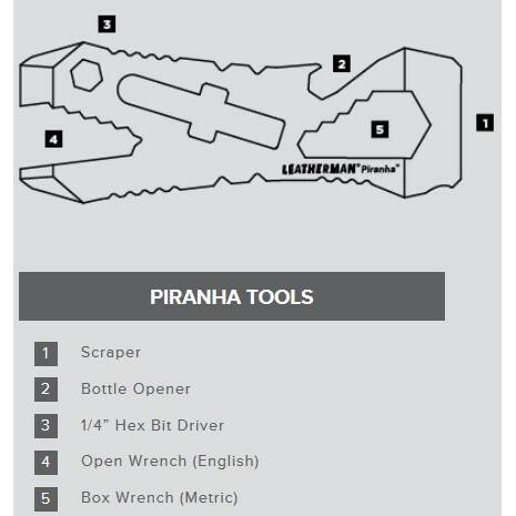 ARROW INT. LEATHERMAN TOOLS PIRANHA