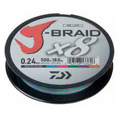 DAIWA J-BRAID X8 MULTICOLOR 016MM/9KG/150M