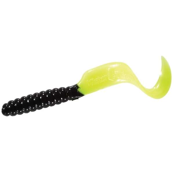 MISTER TWISTER VIERME 5CM BLACK PEARL/VERDE GLITER 10BUC/PLIC