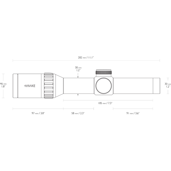 HAWKE LUNETA VANTAGE WA 1-4×24 L4A/IR/30MM