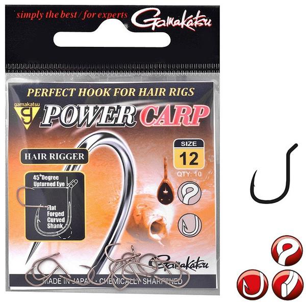 GAMAKATSU CARLIG POWER CARP HAIR RIGGER 10BUC/PL