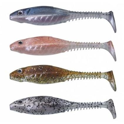 SENSAS XX SOFT BAIT GUNKI GRUBBY SHAD 8,5CM CLEAR WATER KIT 4BUC