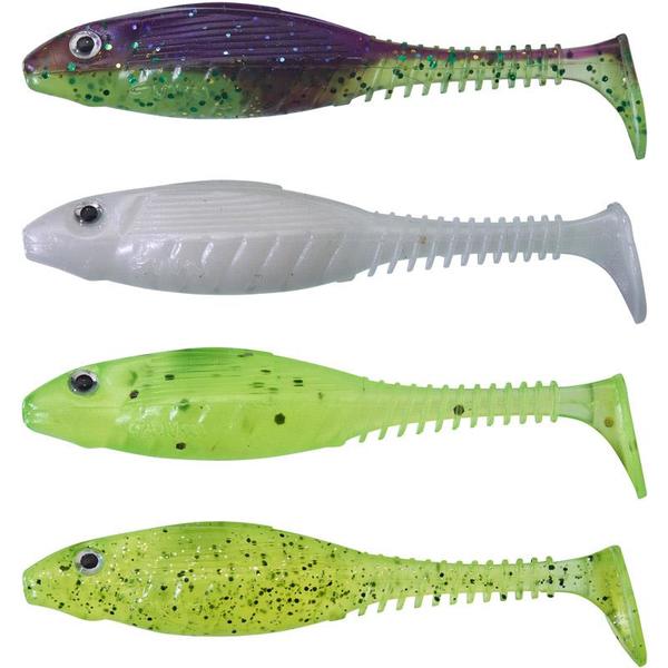 SENSAS GUNKI GRUBBY SHAD 8,5CM DARK WATER KIT 4BUC