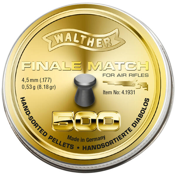 munitie aer comprimat UMAREX CUTIE METAL WALTHER FINALE MATCH COMPETITION 4,5MM 500BUC