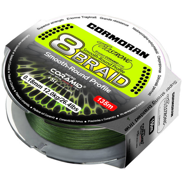 CORMORAN CORASTRONG 8BRAID VERDE 018MM/13,2KG/135M