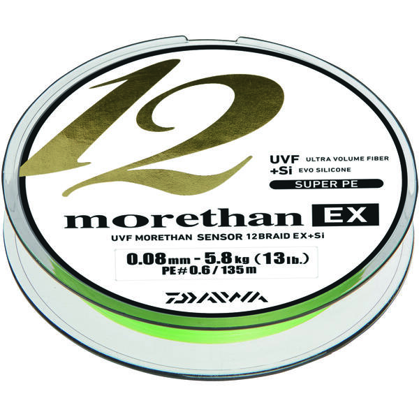DAIWA MORETHAN X12 EX+SI LIME 008MM/5,8KG/135M