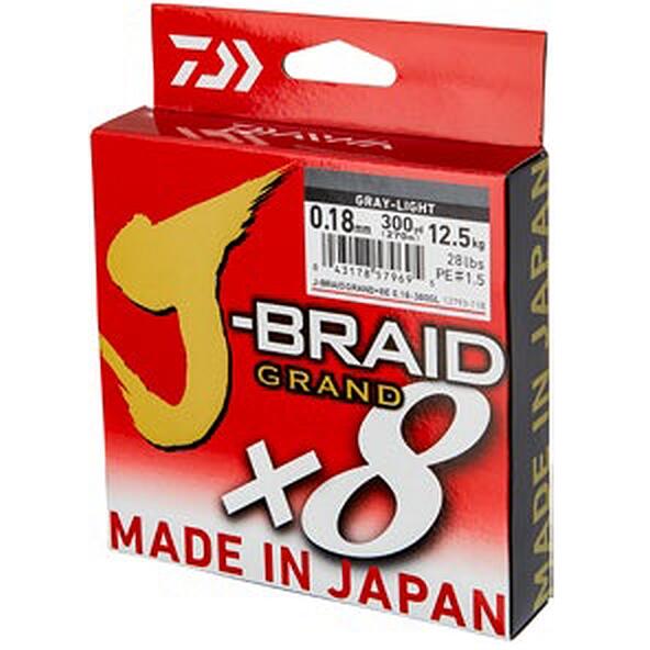 XX FIR DAIWA J-BRAID GRAND X8 GREY 010MM/7KG/135M