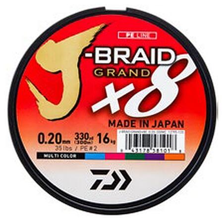 XX FIR DAIWA J-BRAID GRAND X8 COLOR 010MM/7KG/150M