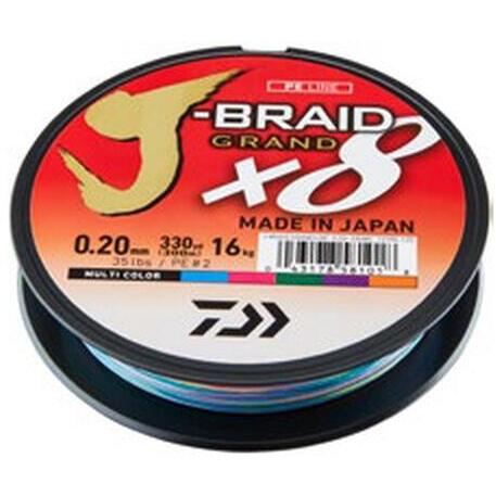 XX FIR DAIWA J-BRAID GRAND X8 COLOR 022MM/19,5KG/150M