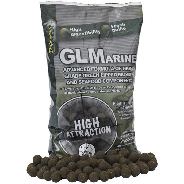 STARBAITS BOILIES GL MARINE DARK GREEN 14MM/2.5KG