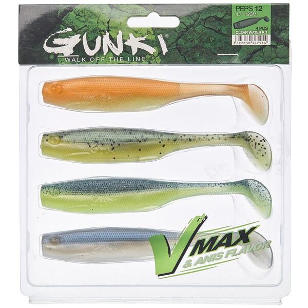 SENSAS SOFT BAIT GUNKI PEPS CLEAR WATER KIT II 7CM 4BUC/PL