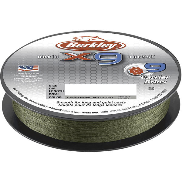 BERKLEY TEXTIL X9 LOW VIS VERDE 006MM/1,8KG/150M