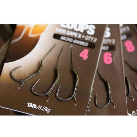 KORDA MONT.WIDE GAPE LOOP MICROBARBED NR.4/18LB