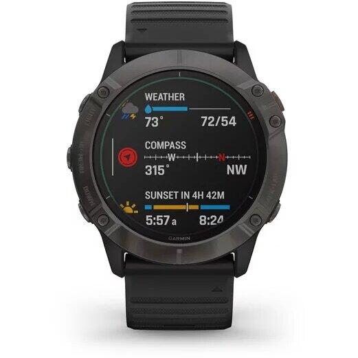 GARMIN CEAS FENIX 6X PRO SOLAR CARBON/BLACK 51MM