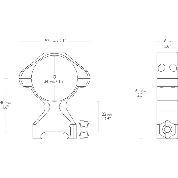 HAWKE SET RING QUICK MEDIUM 34MM PT SINA WEAVER