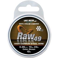 SAVAGE GEAR FIR STRUNA 7X7 RAW49 0.54MM/23KG/10M UNCOATED