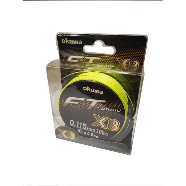 XX FIR OKUMA FT BRAID X8 YELLOW 0115MM/4,8KG/100M