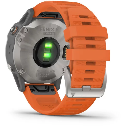 GARMIN CEAS FENIX 6 SAPPHIRE TITAN/ORANGE 47MM