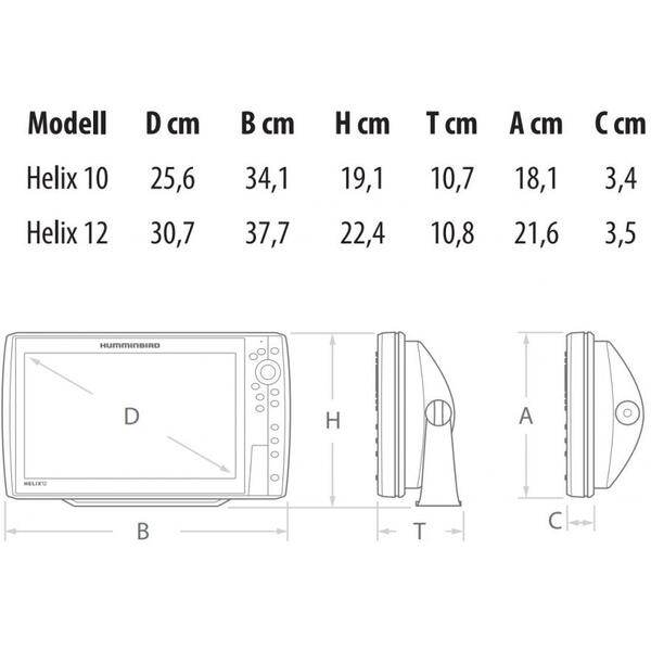 HUMMINBIRD SONAR HELIX 10 CHIRP MEGA DI+ GPS G3N