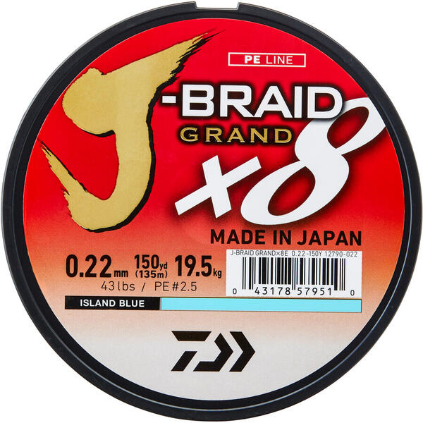 DAIWA FIR J-BRAID GRAND X8E BLUE 006MM/5KG/135M