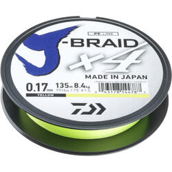 XX FIR DAIWA J-BRAID X4 025MM/14,4KG/135M GALBEN