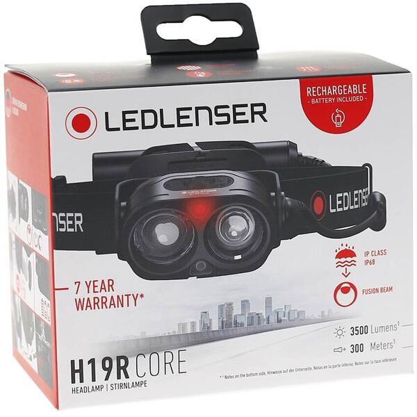 LEDLENSER LANTERNA H19R CORE BLACK 3500LM+CABLU USB+ACUM