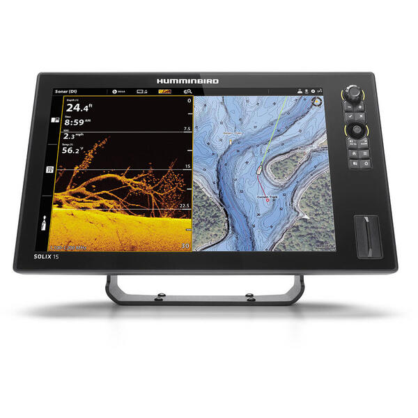 HUMMINBIRD SOLIX 15 CHIRP MEGA SI+, DI+, CHIRP 2D, GPS G3, W/O TRANSDUCER.