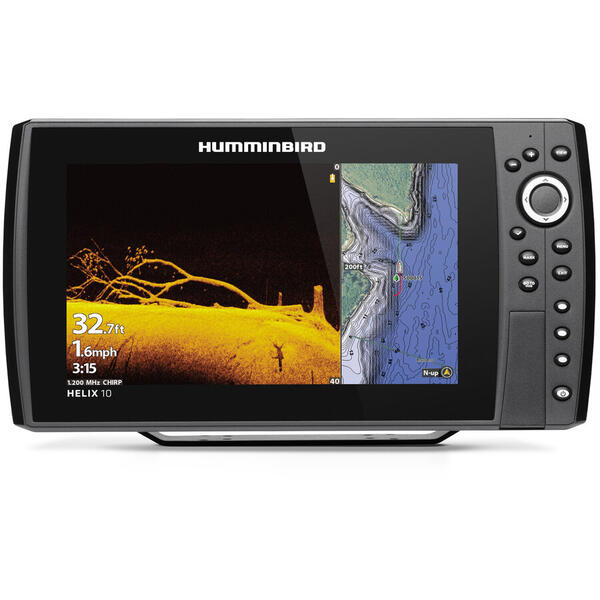 HUMMINBIRD HELIX 10 CHIRP MEGA DI+, CHIRP 2D, GPS, G4N W/O TRANSD: