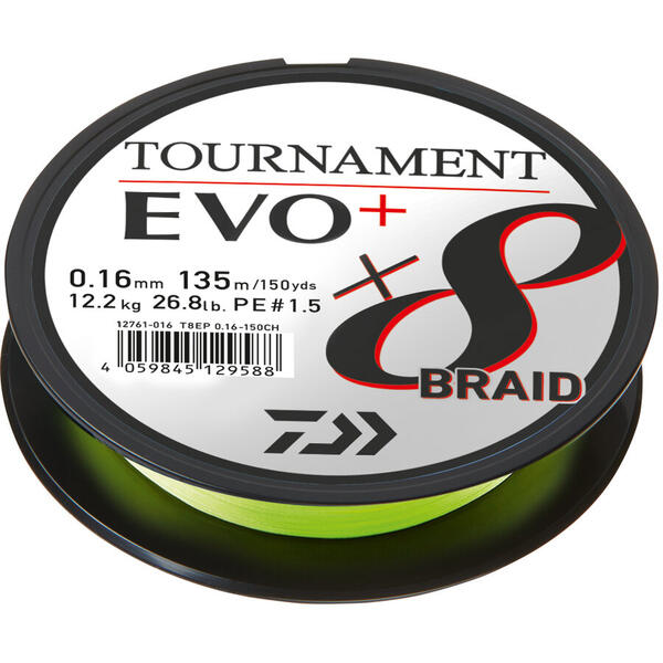 DAIWA TOURNAMENT 8XBRAID EVO+ CHART. 008MM/4,9KG/135M