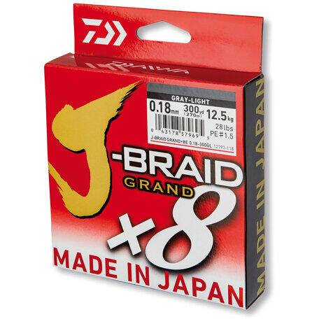 XX FIR DAIWA J-BRAID GRAND X8E GREY 010MM/7KG/270M