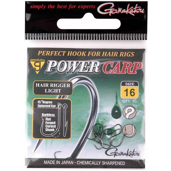 GAMAKATSU POWERCARP HAIR RIGGER L EYED 10BUC/PL