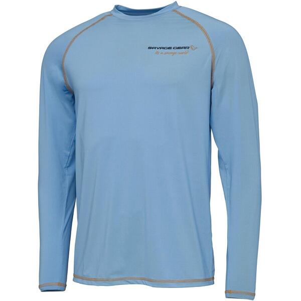 SAVAGE GEAR TRICOU AQUA UV LONG SLEEVE TEE BONNIE BLUE MAR.S