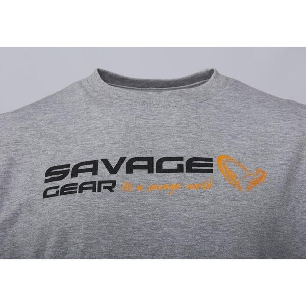 SAVAGE GEAR TRICOU SIGNATURE LOGO GREY MELANGE MAR.L