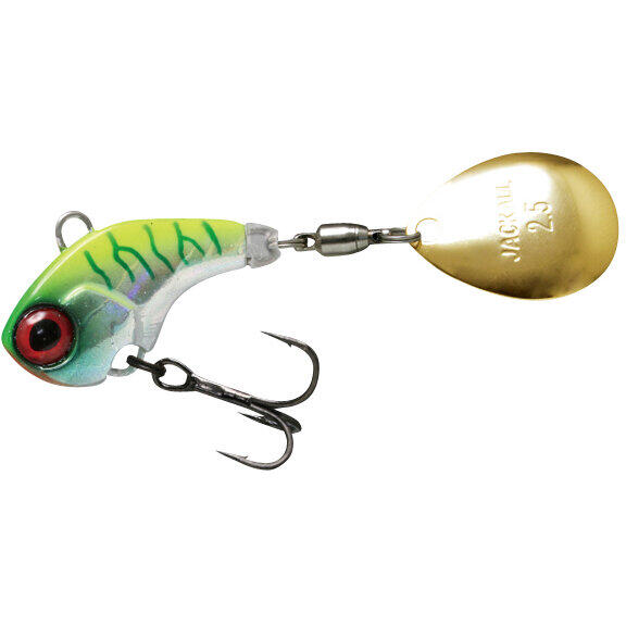 JACKALL SPINNER DERACOUP 3/8OZ HL CHARTREUSE BACK TIGER