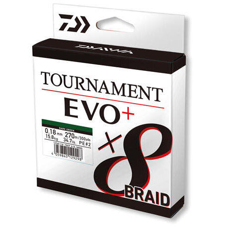 DAIWA FIR TOURNAMENT 8XBRAID EVO+ VERDE 010MM/6,7KG/135M