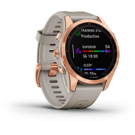 GARMIN CEAS FENIX 7S SOLAR ROZ AURIU/SAND 42MM