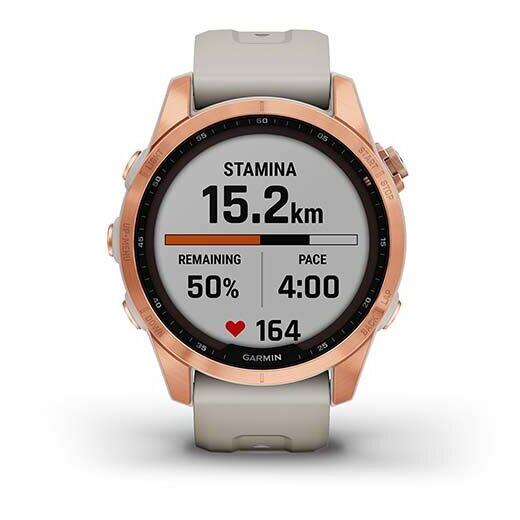 GARMIN CEAS FENIX 7S SOLAR ROZ AURIU/SAND 42MM