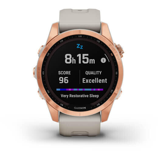 GARMIN CEAS FENIX 7S SOLAR ROZ AURIU/SAND 42MM