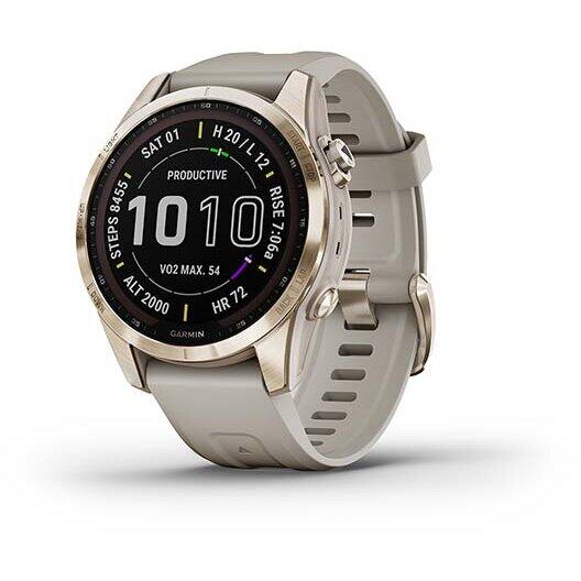 GARMIN CEAS FENIX 7S SAPPHIRE SOLAR CREAM GOLD TI/SAND 42MM