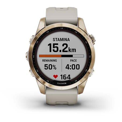 GARMIN CEAS FENIX 7S SAPPHIRE SOLAR CREAM GOLD TI/SAND 42MM