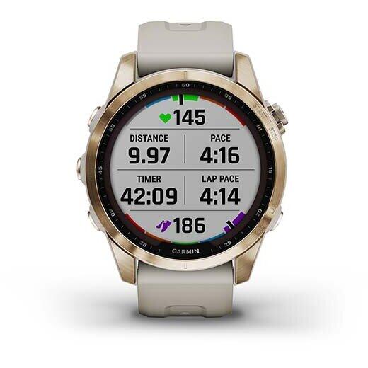 GARMIN CEAS FENIX 7S SAPPHIRE SOLAR CREAM GOLD TI/SAND 42MM